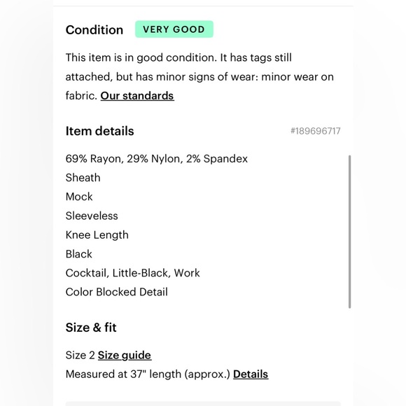 Trina Turk Black and Tan Dress size 2 - Picture 9 of 9